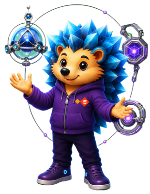 Hex, the Actualog AI hedgehog assistant